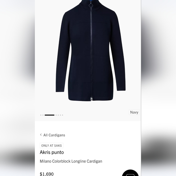 Akris Punto luxury square dots reversible coat/dress size 6 black white - Picture 15 of 15